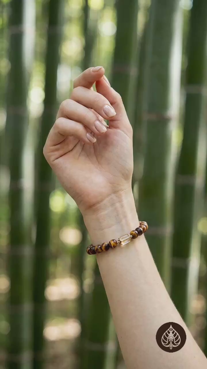 Tiger Eye Citrine Beads Strength Bracelet