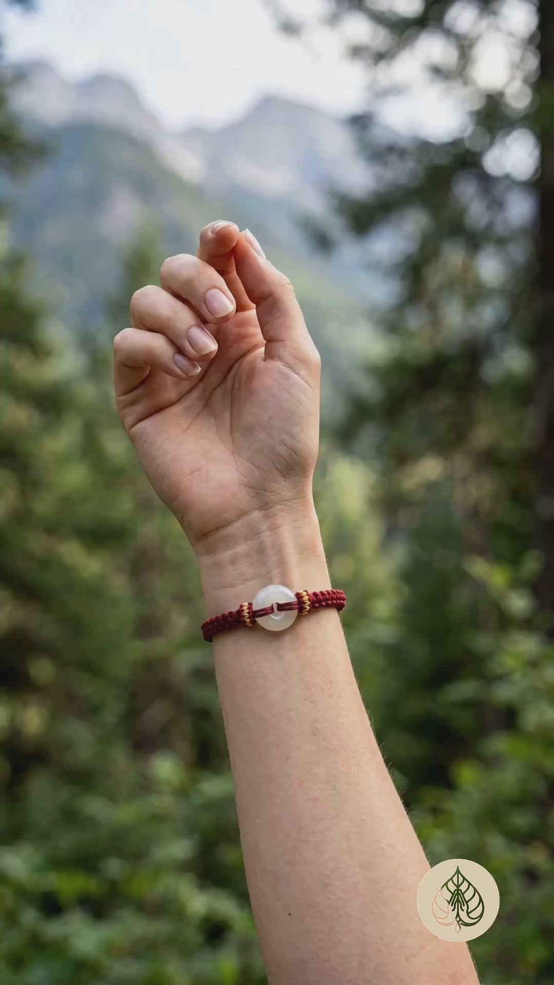 Red String Jade Peace Buckle Bracelet
